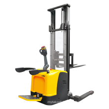 Xilin 1000kg 2200lbs electric rider pallet stacker forklift with wide leg